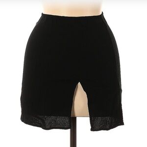 Reformation black mini skirt